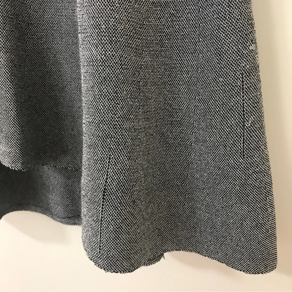 Zara basic black white teeed A-line tiered midi skirt XS